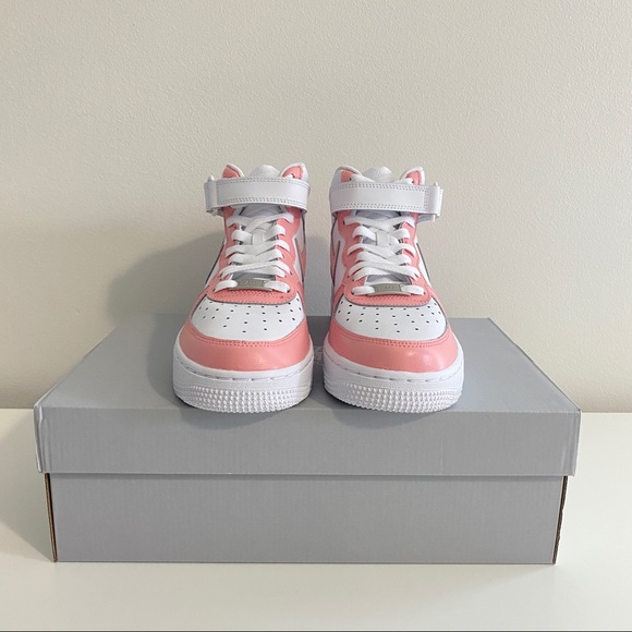 Custom Nike Air Force 1 Mids Light Pink - Picture 4 of 10